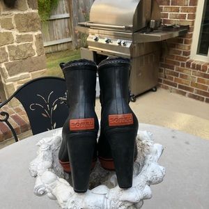 Sorel High Heel Rubber Rain Boot - Rare